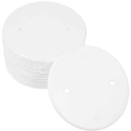 MUCKLILY 50pcs Wire White Panel Ceiling Light Paintable Outlet Covers Electrical Plate Covers Ceiling Fan Cap Ceiling Outlet Outdoor Electric Plug Hole Metal Coverings for Ceilings Pp