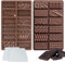 YALiya 2 Piezas Moldes Silicona Dubai, 27,4 * 17 * 1,1 cm Moldes de Silicona Reposteria, Varios Patrones, Raspador Blanco, con para Chocolate, Hielo, Dulces, Caramelos y Barras Energéticas