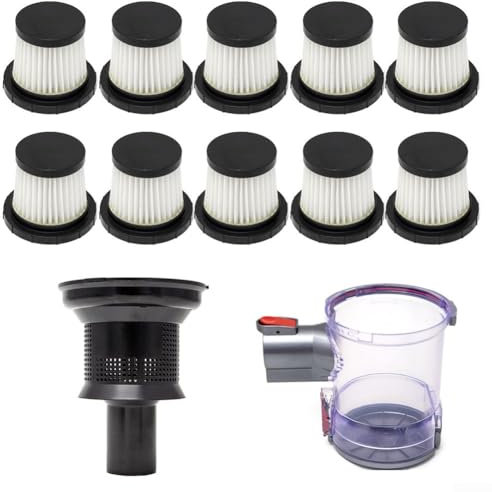 Lot de 10 filtres HEPA pour aspirateur à main sans fil YTWO 10 kPa 150 W, aide de nettoyage fiable (C)