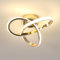 Gold LED Deckenlampe, 22W Moderne Deckenleuchte Wohnzimmer 4500k Neutrales Licht, Kreative Blumenform Lampen Deckenbeleuchtung für Schlafzimmer Flur Küche
