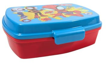 My sweety pop - Scatola per merenda Spidey - Pranzo box - Per bambini - Presepe - Scuola - Vacanze - Pasti - 17 cm - Idea Regalo - Rosso/Blu