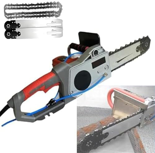 DHMYDPDZ Heavy-Duty Electric Diamond Concrete Chain Saw - 6000rpm Professional Wall Cutter with Water-Cooled Wet Cutting,Anti-Vibration Handle & Dust Suppression for Pavement Masonry Cutting,480