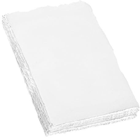 Büttenpapier Aquarellpapier A6 20 Blätter Handgeschöpftes Aquarell Papier Baumwollpapier Dickes 10 x 15cm für Gemälde Handwerk