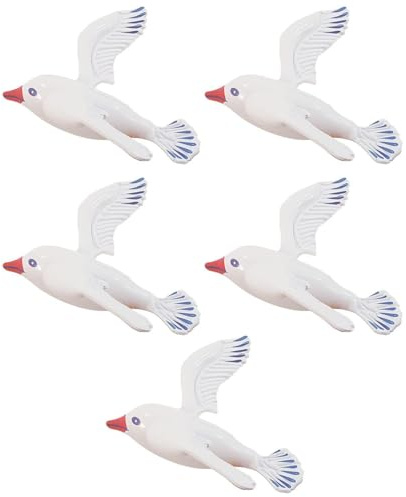 DUINIU 5 Jouets Gonflables De Mouette, Jouets Flottants De Piscine Extérieure, Jouets Gonflables De Mouette D'Oiseau, Accessoires De Photo De Décoration De Fête.