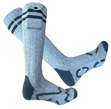 Calcetines Calefactables para Hombres - Recargable 4 Niveles de Calefacción - Calcetines Térmicos para Exterior,para Hombres Esquí Senderismo Ciclismo Deportes De Invierno Viaje Diario