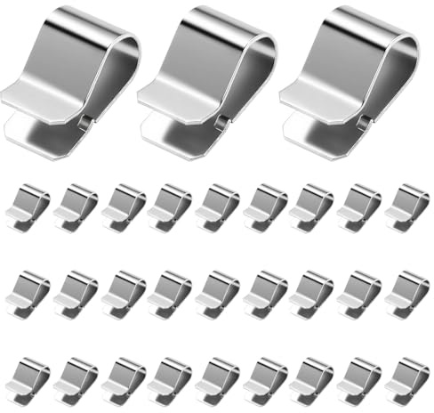 Lot de 30 pinces de fixation en U en acier inoxydable 304 - 21,4 mm x 12 mm - Pinces en métal pour fixation de câble