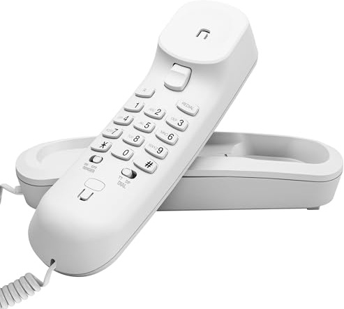 VTech Trimstyle telefono fisso con filo, regolazione volume suoneria e audio, ricomposizione ultimo numero, supporto apparecchi acustici, senza alimentazione elettrica, su tavolo o a parete | CD1100