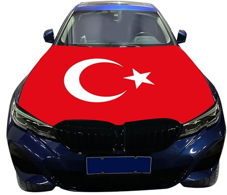 Türkei Flagge Auto, Türkei Flagge Motorhaube, Fan Artikel Türkiye Bayrak Fußball Auto Motorhaube Überzieher Flagge