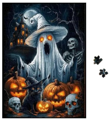 Ghost Puzzles für Erwachsene 1000 Teile Halloween-Legespiel