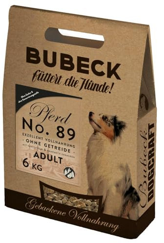 Trockenfutter getreidefrei | mit Pferdefleisch von Bubeck | Vollnahrung zuckerfrei gebacken