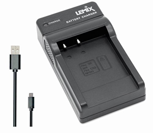 Lemix (BN1) Ultra Slim USB Charger for Sony NP-BN1 and Casio NP-120 Batteries and for Listed Sony Cyber-shot DSC and Casio Exilim Series Models