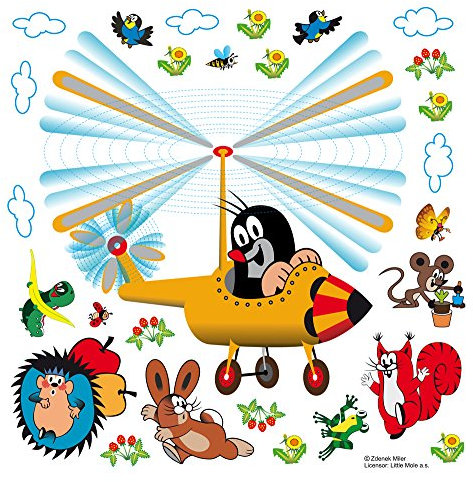 AG Design - Kleine Maulwurf – Wandsticker – Wandtattoo – Wandaufkleber – Selbstklebend – Bunt - 30 x 30 cm - DKs 3800