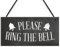 RED OCEAN PLEASE RING THE BELL House Door Hanging Plaque Garden Home Decor Sign Notice
