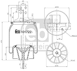 Febi Bilstein 101722 Air Spring Bellows