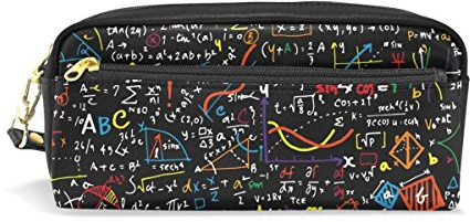 Domoko Mäppchen aus PU-Leder, Schwarz, Etui, Beutel für Make-up, Kosmetik, Reisen, Schule