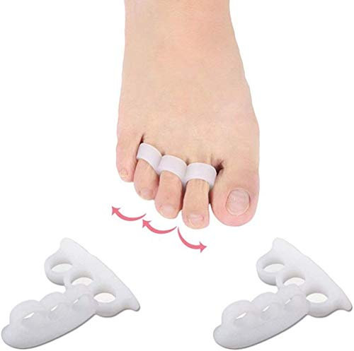 PEDIMEND Silicone Gel Hammer Toe Straightener | Toe Separator for Overlapping Toes | for Claw, Mallet & Curl Toes | Stretches & Aligns Toes | Bunion Relief | Unisex | Foot Care (2PAIR - 4PCS)