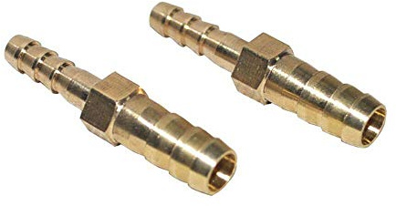 Raccordo per tubo flessibile, 2 pezzi, 4-12 mm, in ottone, riduttore, BSP per aria, carburante, acqua (da 4 mm a 6 mm)