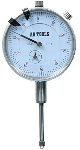 AB Tools Imperial Dial Test Indicator DTI Gauge/Clock Gauge Measuring Precision 0-1
