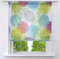 Raffrollo mit Kreis-Motiven Druck Design Rollos Voile Transparent Vorhang (BxH 140x140cm, Bunt mit Tunnelzug)