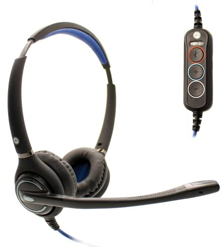 JPL Headset 502S-USB Monaural, Corded, Unified Communications Certified, Universal Plug & Play, In-line Control, Surround Shield Noise Cancelling Microphone (Ideal for Remote Home Workers) – Black