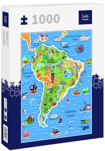 Lais Puzzle Map of South America in German 1000 pieces