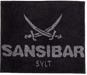 Sansibar Badematte ca.55x65 cm Badteppich Badvorleger Anthrazit/Silber