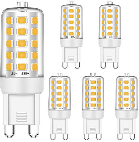 Brantoo G9 LED Glühbirnen 5W Entspricht 25W 28W 33W 40W Halogen Glühbirnen, Warmweiß 2700K, 460LM, CRI> 85, G9 Sockel Energie sparen LED Lampe, Kein Flimmern, Nicht dimmbar, AC 220-240V, 5er Pack