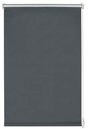 YOURSOL Thermo Rollo EasyFix, Rollo ohne Bohren, Verdunklungsrollo, Anthrazit, 100 x 150 cm, energiesparend, kälte-/wärmeabweisend