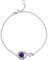 GEMLANTO 925 Sterling Silber Armband Infinity erstellt Amethyst Februar Geburtsstein für Frauen Tochter Geburtstag Schmuck Geschenke, Verstellbare Kette 17+1.5+1.5CM