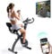VRAi Fitness SXB-350 Bluetooth Smart Folding Exercise Bike-Kinomap Smartphone App Compatible and Live Video Streaming Classes-Our Magnetic Resistance Folding Bike is Best Exercise Bikes for Home Use