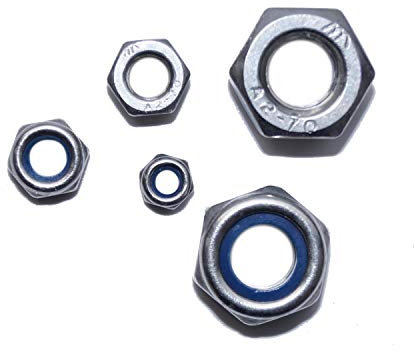 Sicherungsmuttern M20 50 Stück Gleitmo niedrige Form DIN 985 A2 Edelstahl Muttern V2A Sechskant-Mutter