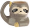 Caribou Living Grey Sloth Ceramic Mug - 480ml Novelty 3D Cup for Hot Drinks, Tea, Coffee, and Hot Chocolate