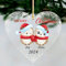 Personalised Christmas Bauble Personalised Christmas Tree Decorations 2025 Personalised Xmas Baubles Christmas Ornaments for Family UV Print(Heart Family of 2)