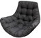 HOBBYGARDEN Hängesessel, Schaukel & Gartensessel Kissen 120x100 cm – Weiches Outdoor Sitzkissen in Schwarz Ökoleinen | Komfortpolster für Garten & Terrasse