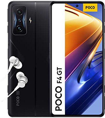 POCO F4 GT 5G Smartphone+Kopfhörer,8+128GB Handy ohne Vertrag,6.67 120Hz E4 AMOLED Display,64MP Triple Kamera,4700mAh,120W HyperCharge,Black(2 Jahre Garantie+Amazon DE Exclusive)Alexa Hands-Free
