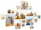 PHOTOLINI Bilderrahmen-Set Weiß, Holzbilderrahmen Made in EU, 17er Rahmenset, 10x15 bis 30x40 cm, bruchsicheres Acrylglas, zum Aufhängen, extra Zubehör - für Ihre liebsten Fotos & Bilder