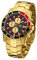 FIREFOX Zion FFS17-110 schwarz/rot Herrenuhr Armbanduhr gelb vergoldet Chronograph massiv Edelstahl Sicherheitsfaltschließe 10 ATM wasserdicht