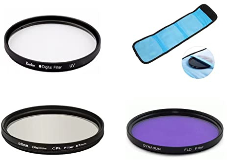 FZ10 Filtre UV 3 en 1 pour appareil photo Canon EOS 90D 80D avec objectif Canon EF-S 10-18 mm f/4.5-5.6 IS STM 67 mm