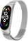 Tobfit für Xiaomi Mi Band 7 Armband für Herren Damen, Edelstahl Handgelenk Metall Ersatz Armband Kompatibel für Xiaomi Mi Band 7(Silber)