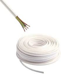 Câble électrique souple blanc - HO5VVF 4G1,5mm² - 50m
