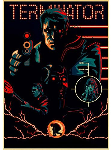 Poster Terminator Poster Filmplakat Leinwand Malerei Poster Und Drucke Wandkunst Bilder Wohnkultur 50X70Cm Kein Rahmen