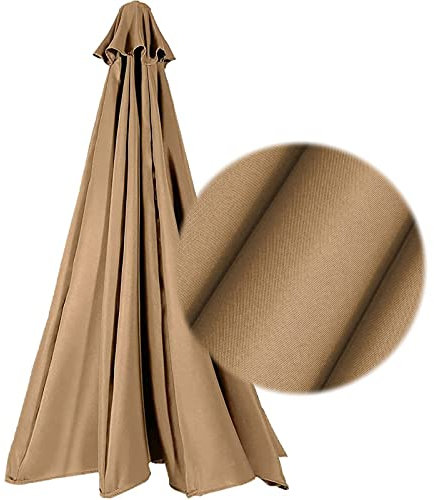 Toile De Rechange Pour Parasol Déporté, Toile De Parasol Ronde 2.7m/3m 6 Baleines/8 Baleines Toile De Remplacement, Dessus De Parapluie Toile De Rechange Pour Parasol Auvent ( Color : Khaki , Size : 3