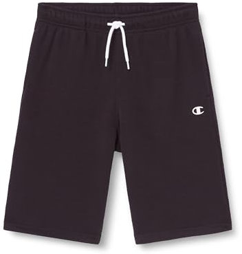 Champion Kinder und Jugendliche Legacy Icons B-C-Logo Ultralight Spring Terry Bermuda Shorts, Schwarz, 7-8 Jahre