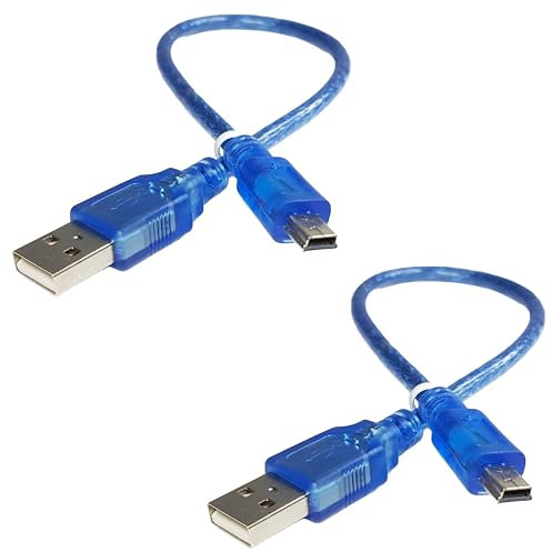 DIYables Mini USB Cable for Arduino Nano, 2 Pieces
