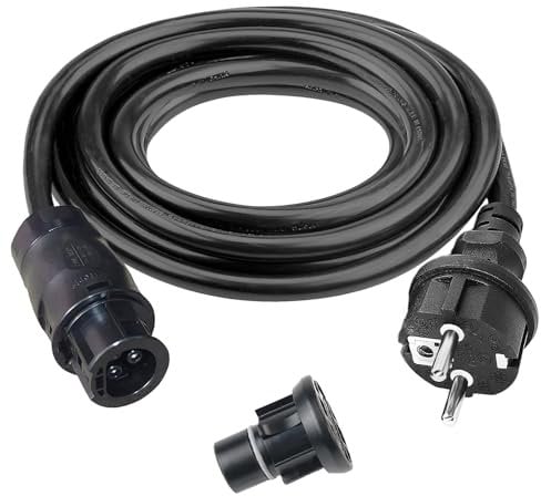Betteri BC01 AC Kabel 3M, Balkonkraftwerk Anschlusskabel Betteri BC01 Buchse zu Schuko Stecker mit Endkappe zum Anschluss von Mikrowechselrichtern Envertech, TSUN, NEP, Hoymiles (HM), Alter Stil DEYE