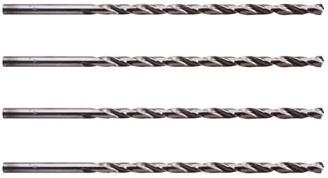 Saim Extra Long Twist Drill Bits,4Pcs HSS(High Speed Steel) Drill Bits 7mm Diameter 200mm Length for Hardened Metal Woodwork Plastic aluminum alloy