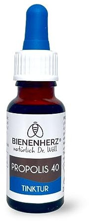 Bienenherz® Propolis Tinktur 40% – 20ml – hochkonzentrierte, schadstoffgeprüfte Tropfen – für Haut, Mundraum & mehr – von Imker & Apotheker Dr. Wöll – Made in Germany – mit Pipette