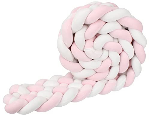 IIQI® Bettschlange Weich 20-22cm Breite Geflochten, Handmade Kinderzimmer Kuschelkissen Dekokissen Breite 6-Stränge Geflochtenes Kissen für Home Deco (A4,250cm)