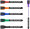 maxtek Whiteboard Stifte, Magnetische, Trocken Abwischbare Marker, Whiteboard Marker mit Feiner Spitze, Folienstift Abwischbar Geruchsarmer Erase Marker mit Radiergummi (6 Farben, 6)