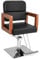 COSTWAY Friseurstuhl höhenverstellbar, Barbersessel belastbar bis 150 kg, Salonstuhl mit 360° Drehung, Hydraulischer Pumpe, Spa Friseursessel mit Holzarmlehnen